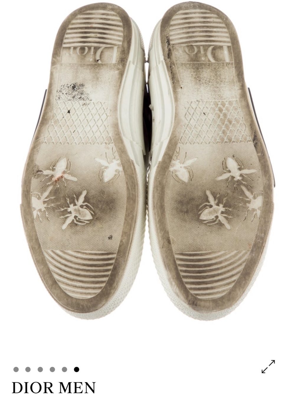 Dior High-Top Sneaker in White and Gray Monogram - Picture 5 of 6
